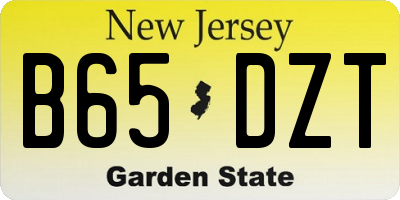 NJ license plate B65DZT