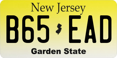 NJ license plate B65EAD