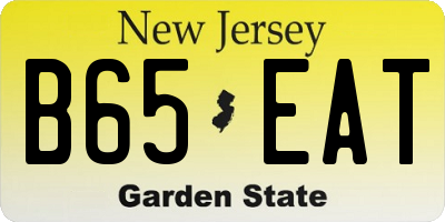 NJ license plate B65EAT