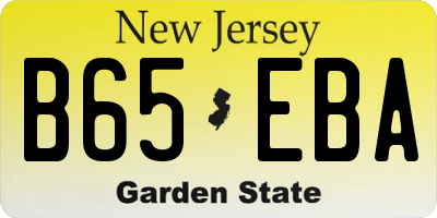 NJ license plate B65EBA