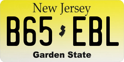 NJ license plate B65EBL