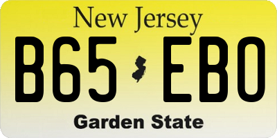 NJ license plate B65EBO