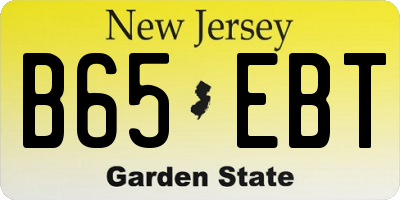 NJ license plate B65EBT