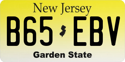 NJ license plate B65EBV