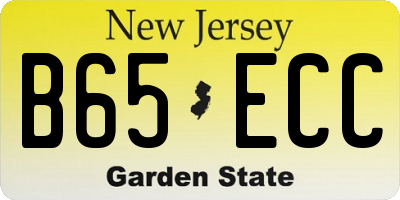 NJ license plate B65ECC