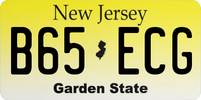 NJ license plate B65ECG