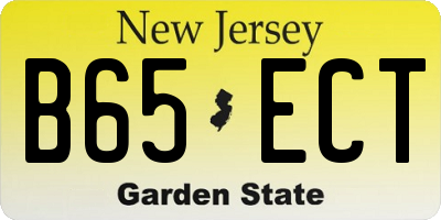 NJ license plate B65ECT