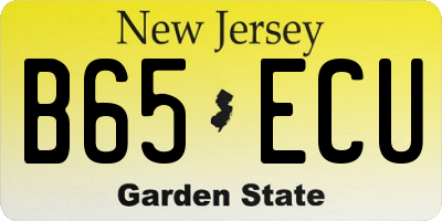 NJ license plate B65ECU