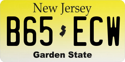 NJ license plate B65ECW