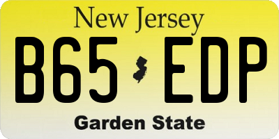 NJ license plate B65EDP