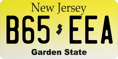 NJ license plate B65EEA