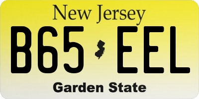 NJ license plate B65EEL