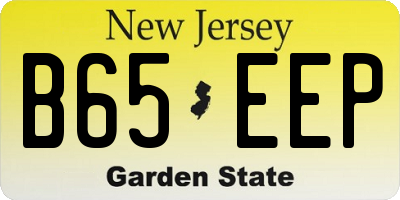 NJ license plate B65EEP