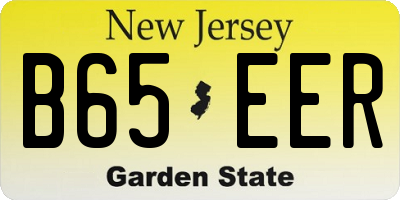NJ license plate B65EER