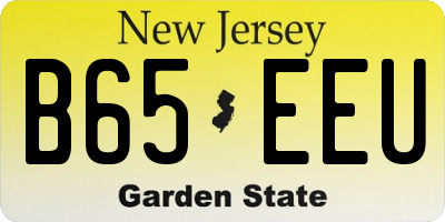 NJ license plate B65EEU