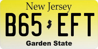 NJ license plate B65EFT
