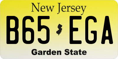 NJ license plate B65EGA