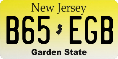 NJ license plate B65EGB