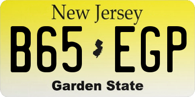 NJ license plate B65EGP