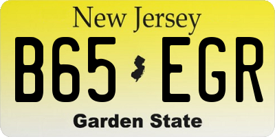 NJ license plate B65EGR