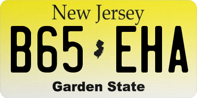 NJ license plate B65EHA