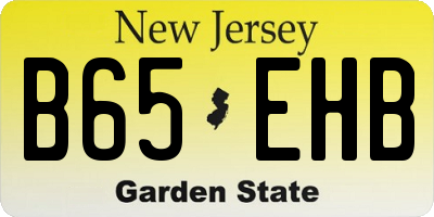 NJ license plate B65EHB