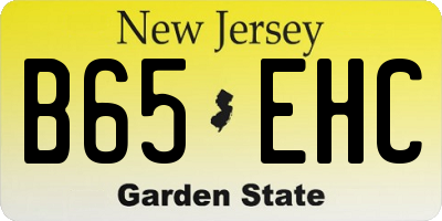 NJ license plate B65EHC