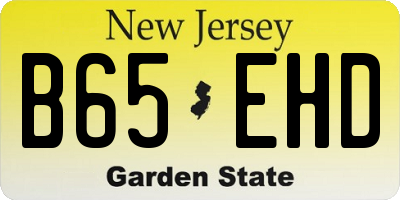 NJ license plate B65EHD