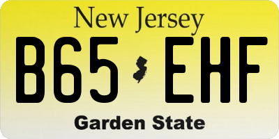 NJ license plate B65EHF