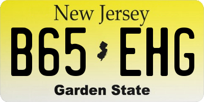 NJ license plate B65EHG