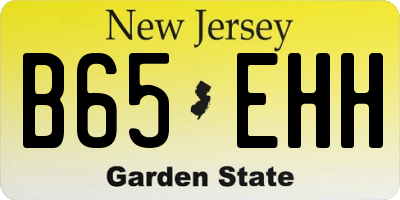 NJ license plate B65EHH