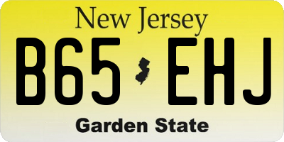 NJ license plate B65EHJ