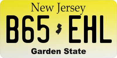NJ license plate B65EHL
