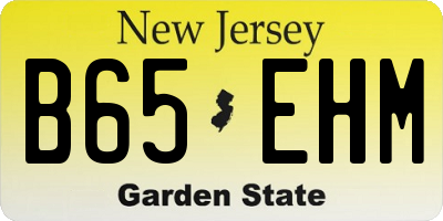 NJ license plate B65EHM