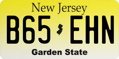 NJ license plate B65EHN