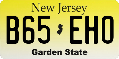 NJ license plate B65EHO