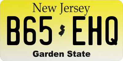 NJ license plate B65EHQ