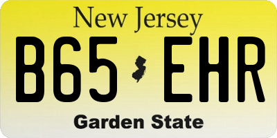 NJ license plate B65EHR