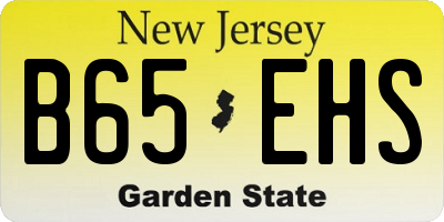 NJ license plate B65EHS