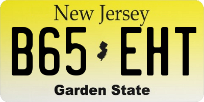 NJ license plate B65EHT
