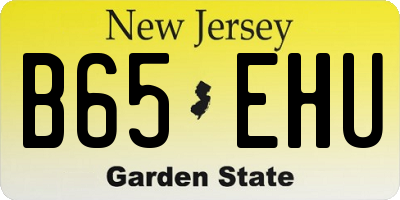NJ license plate B65EHU