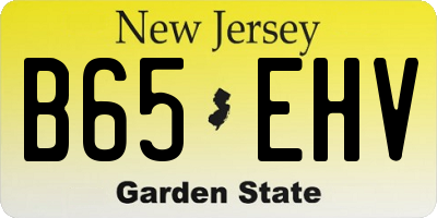 NJ license plate B65EHV
