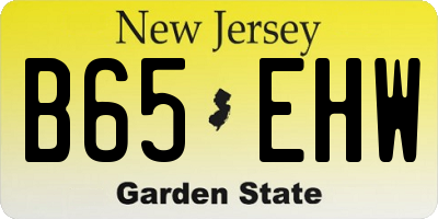 NJ license plate B65EHW