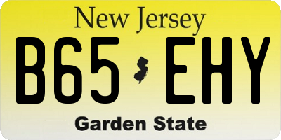 NJ license plate B65EHY