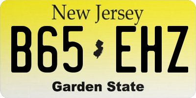 NJ license plate B65EHZ
