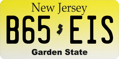NJ license plate B65EIS