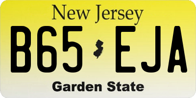 NJ license plate B65EJA