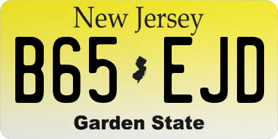 NJ license plate B65EJD