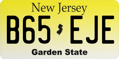 NJ license plate B65EJE