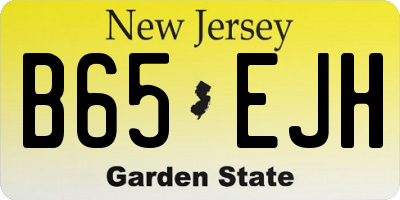 NJ license plate B65EJH